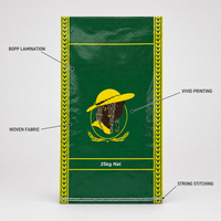 Sac à riz en PP tissé laminé BOPP 25 kg avec logo personnalisé, résistant à l'humidité, vente en gros