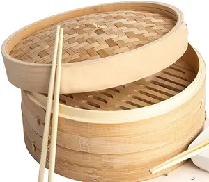 Optima Bamboo Food Steamers Reusable Durable Bamboo Food Steamer