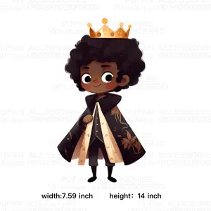 Custom Prince Princess Design Iron-on Patches Direct to Press DTF Heat Transfer for t-shirt hoodies