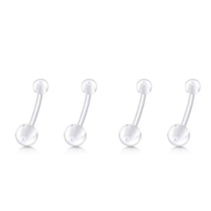 Anneau de <span class=keywords><strong>nombril</strong></span> souple en acrylique UV 14G, hypoallergénique, long et souple, <span class=keywords><strong>pour</strong></span> femmes enceintes, 10-38 mm - Product Image 4