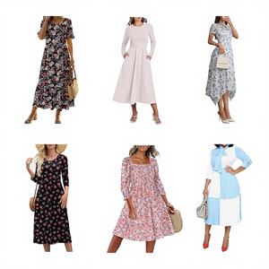 Vestidos de Verano para Mujer, Mezcla de Poliéster/Algodón/Spandex, para Edades de 16 a 50 Años, Venta al por Mayor - Product Image 1