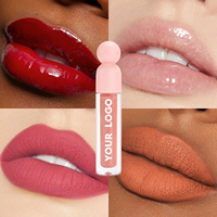 Rouge à lèvres mat à faible MOQ, gloss à lèvres pailleté OEM sous marque privée, sans transfert, avec ingrédients naturels pour les soins de la peau