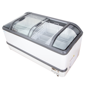Congélateur Commercial 485L à Multiples Prises pour Marché, Vitrine Réfrigérée en Aluminium à <span class=keywords><strong>2</strong></span> <span class=keywords><strong>Portes</strong></span> pour Fruits de Mer, Viande et Crème Glacée - Product Image 4