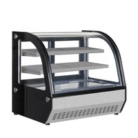 Petit présentoir de comptoir pour gâteaux 100L Vitrine réfrigérée CE pour pâtisserie de bureau en verre Réfrigérateur présentoir réfrigéré