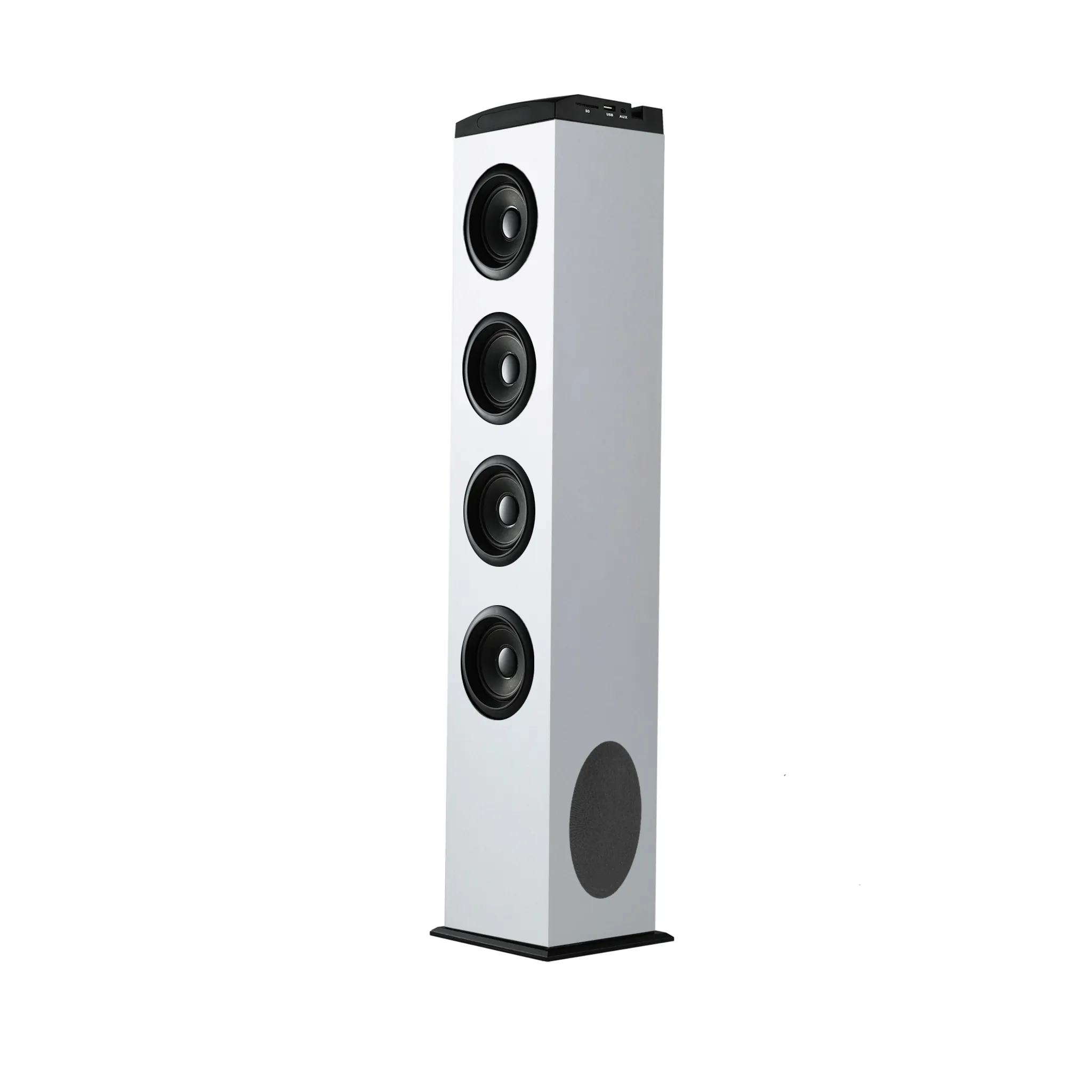 Alto-falante clássico, mais novo produto, sistema de som 2.0 acústico, caixa de madeira, torre bt