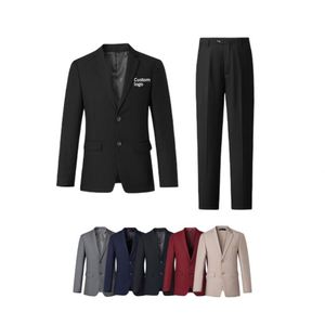 Custom European Size Business Suit Men and Women 2 Pieces Office Luxury Gift <b>Set</b> Formal <b>Blazer</b> Suit for Corporate - Product Image 2