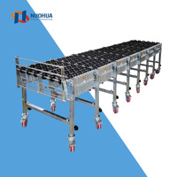 Convoyeur à roues courbes flexibles pour le chargement et le déchargement des camions, solution logistique portable et extensible