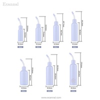 Ecannal – Flacon réutilisable en plastique pour le nettoyage des oreilles des animaux, avec embout souple incurvé et buse en silicone angulaire pour chats et chiens
