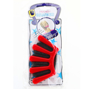 Herramienta de peinado para trenzas francesas, esponja roja de plástico reutilizable para hacer peinados con trenzas, para peinados DIY. - Product Image 1