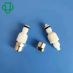 Acetal PTF steker laki-laki 1/4 "PTF Ferrule Valved konektor cepat non-valved kopling pemutus cepat CPC