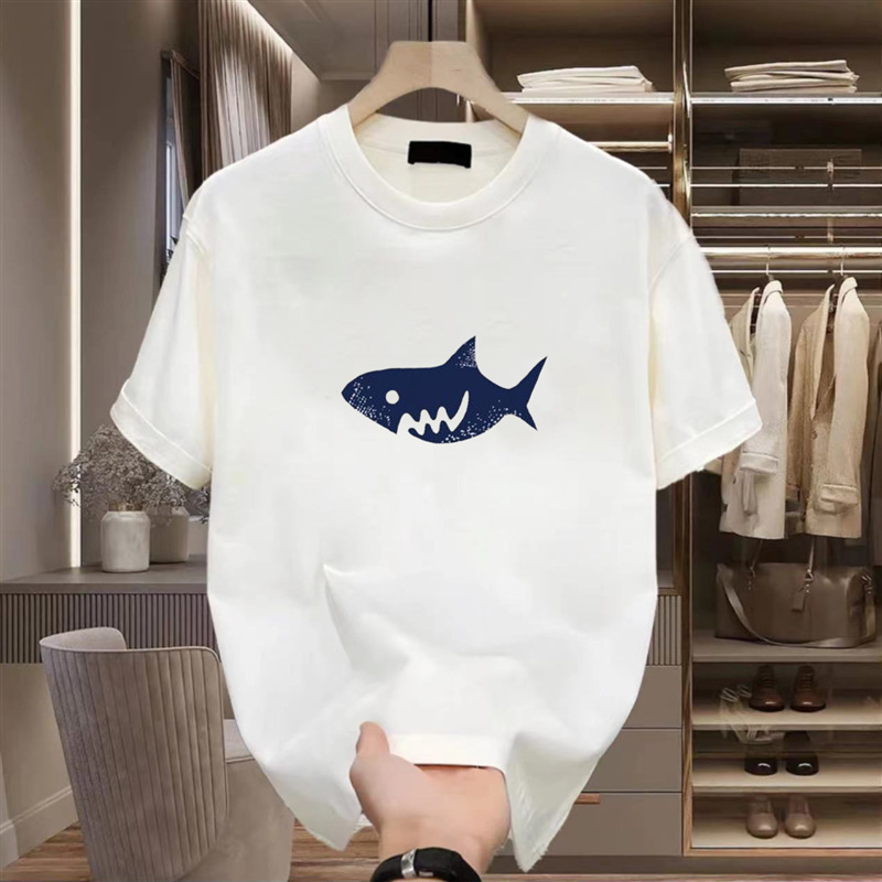 White k942 shark mens-unisex-spring-letter print/design