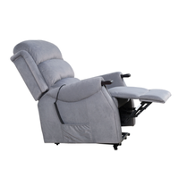 Fauteuil inclinable électrique en tissu doux avec poche latérale pour personnes âgées, idéal pour le salon à la maison
