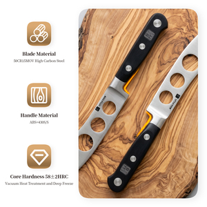 <span class=keywords><strong>Cuchillo</strong></span> de Cocina de 5 Pulgadas, Acero al Carbono 50Cr15MoV, Dureza HRC, Afilado, Resistente al Óxido, Seguro <span class=keywords><strong>para</strong></span> Alimentos, Fácil de <span class=keywords><strong>Limpiar</strong></span>, <span class=keywords><strong>para</strong></span> Uso Doméstico y Comercial - Product Image 3