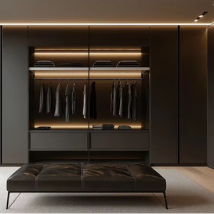 Armario Moderno de Madera Independiente con 6 Puertas, Gran Capacidad, Ahorro de Espacio, Mueble para Dormitorio y Sala de Estar - Product Image 1