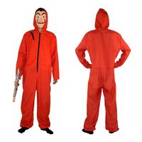 Combinaisons à capuche rouges moins chères Costume Cosplay avec masque Costume gonflable Costume d'Halloween drôle