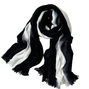 Prêt à expédier été respirant mode Super doux voyage voile léger glands châle Texture sale teint Ombre rides Hijab - Product Image 5