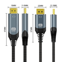 Cable Adaptador convertidor 4K DP macho a HDMI macho A053, tarjeta gráfica de escritorio, Monitor HDTV, proyector, salida de Audio y vídeo, Cable HDMI