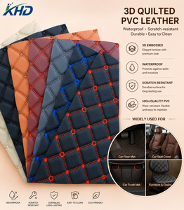 Sièges de voiture modifiés en similicuir PVC 3D <span class=keywords><strong>matelassé</strong></span> gaufré, élastique, imperméable/résistant à l'eau, anti-moisissure et infroissable - Product Image 1