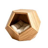 Table d'appoint moderne en forme d'hexagone pour chat, mobilier partagé humain-animal, table large, abri de repos pour animaux de compagnie