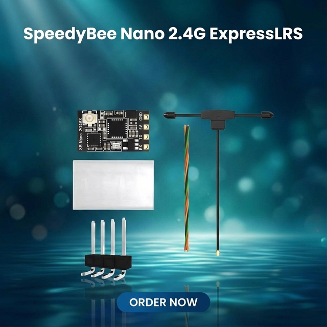 SpeedyBee Nano 2.4G ExpressLRS ELRS Receiver High Refresh Rate Low Latency Mini RX for FPV Drone Quadcopter Racing