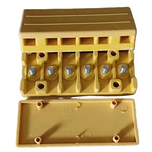 Yellow <b>Box</b> 6-Pin Plastic Cable Connectors Open Body Junction <b>Box</b> for Tricycle Spare Parts - Product Image 3
