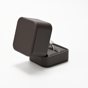 Cajas de Joyería de Lujo al por Mayor de Fábrica FANXI, Caja para Anillos, Cajas de Embalaje de Joyería Marrones para Pequeñas Empresas - Product Image 2