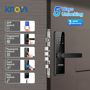 <span class=keywords><strong>Cerradura</strong></span> <span class=keywords><strong>Inteligente</strong></span> para Puerta de Madera Interior KROVI F03 OEM/ODM Wifi Tuya TTLock, Biométrica, con <span class=keywords><strong>Huella</strong></span> <span class=keywords><strong>Digital</strong></span>, para Proyectos - Product Image 3