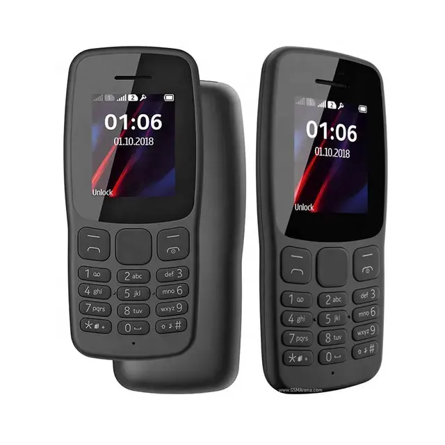 2023 New Design double sim 1.77 inches original for nokia 106 mobile phone keypad mobile phone for nokia 106 dual sim