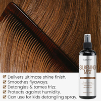 Brume lissante pour cheveux 250 ml, brillance instantanée, sans frisottis, effet soyeux, pour un lissage parfait
