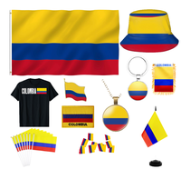 T-shirt en polyester imprimé numériquement avec le drapeau de la Colombie jaune bleu rouge pour femmes, hommes et enfants, prix bas, kit de supporter de football, marque MIDU