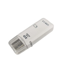 Lecteur de cartes USB haute vitesse multi-en-un SD/TF/XD, design compact en plastique léger, utilisation externe pour ordinateur portable, modèle OEM sans marque