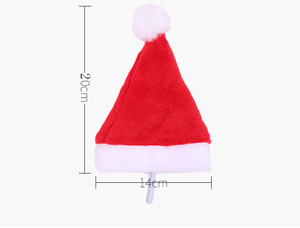 Chapeaux <span class=keywords><strong>de</strong></span> Noël Pet Chats Chiens Fournitures <span class=keywords><strong>De</strong></span> Noël Santa Fluffy Petits Chapeaux Chapeaux <span class=keywords><strong>De</strong></span> Laine Rouge Pet Rétro En Peluche Cap Ensembles - Product Image 6