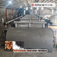 Fourneau de carbonisation horizontal pour coques de noix de coco, fournisseur fiable, pour la production de carburant industriel et l'amélioration des sols