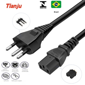 Brazil inmetro-Chứng nhận C13 cáp điện type-n kết nối dây 1.5m <span class=keywords><strong>3</strong></span>*0.5mm vuông cho các ứng dụng máy tính - Product Image 2