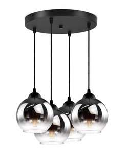 Lampada a Sospensione Moderna Nordica a 3 Teste, Lussuosa con <span class=keywords><strong>Paralume</strong></span> in Vetro <span class=keywords><strong>Grigio</strong></span> Fumé Placcato, per Sala da Pranzo, Bar, Soggiorno, Piccola Lampada Sospesa in Ferro - Product Image 4