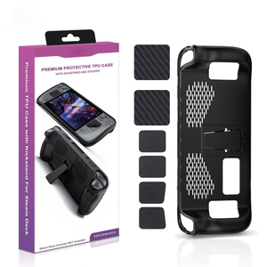 Tideseer Anti-Sturz Gummi TPU Schutzhülle Halterung Touchpad-Tasten-Aufkleber-Set Schwarz Ständer Steam Deck Spielzubehör - Product Image 6