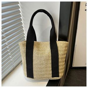 Sacs Hobo Tissés pour Femmes, Sacs à Main Élégants Noirs pour Dames, Sac à Bandoulière Tissé Creux pour Femme, Modèle à Fond Rond - Product Image 5