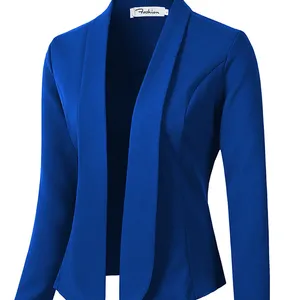 Mantel setelan kerja jaket wanita Blazer wanita pemasok Tiongkok Logo kustom