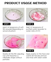 Masque facial hydratant DIY végétalien en poudre 650g, enrichi en vitamine C, collagène et extraits de plantes, parfum rose, pour peaux grasses et hydratées