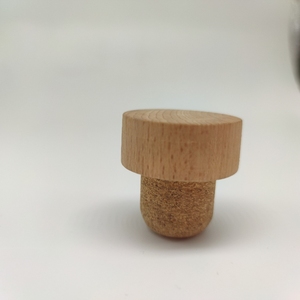 Chai thủy tinh cap và polymer Stopper bằng gỗ t hình dạng nút chai Stopper tùy chỉnh chai rượu vang bằng gỗ nút chai cho chai - Product Image 3