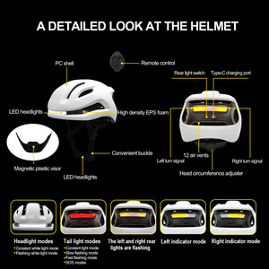Casco da Bici Intelligente per la Guida Notturna con Indicatori di Direzione a LED Casco da Ciclismo per Pendolari Urbani e Sicurezza Stradale - Product Image 2