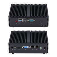 Mini PC de Escritorio OEM con Intel Celeron de Cuatro Núcleos, Pantalla Dual, Windows 10, Almacenamiento SSD, 2 Puertos Ethernet, Doble NIC