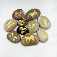 Pierres rondes naturelles polies, sélectionnées à la main, grises, écologiques, à thème animalier, 3-5 cm, pour artisanat, vie quotidienne, Noël, bricolage
