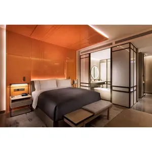 2022 Modern Custom Ritz Carlton Bedroom Design 5 Star Hotel Furniture for Manufacturing