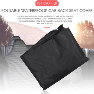 Housse de siège arrière pour animaux de compagnie, imperméable, résistante aux taches, noire, rectangulaire, coussin de siège de voiture pour chien, taille S 145x132cm L 150x140cm - Product Image 5