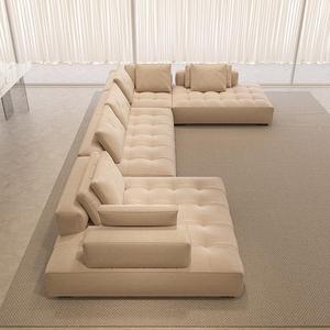 Italian Luxury L Shape Modern <strong>Corner</strong> <strong>Sofa</strong> High-quality Living Room Furniture <strong>Beige</strong> <strong>Corner</strong> Couch Villa Furniture <strong>Sofa</strong> Set - Product Image 3