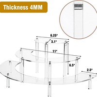 Présentoir en acrylique transparent pour jouet Risers Retail Stand Cupcake Stand Dessert Bijoux Figurines Stand