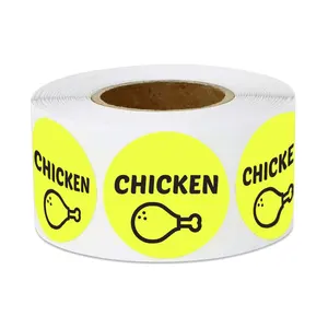 肉类市场定制鸡肉贴纸超市食品标签或肉店包装标签贴纸