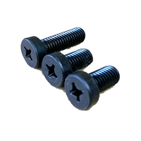Vis de fixation à tête fraisée cruciforme en acier au carbone oxydé noir pour montage de dissipateur thermique d'onduleur solaire - Vente en gros