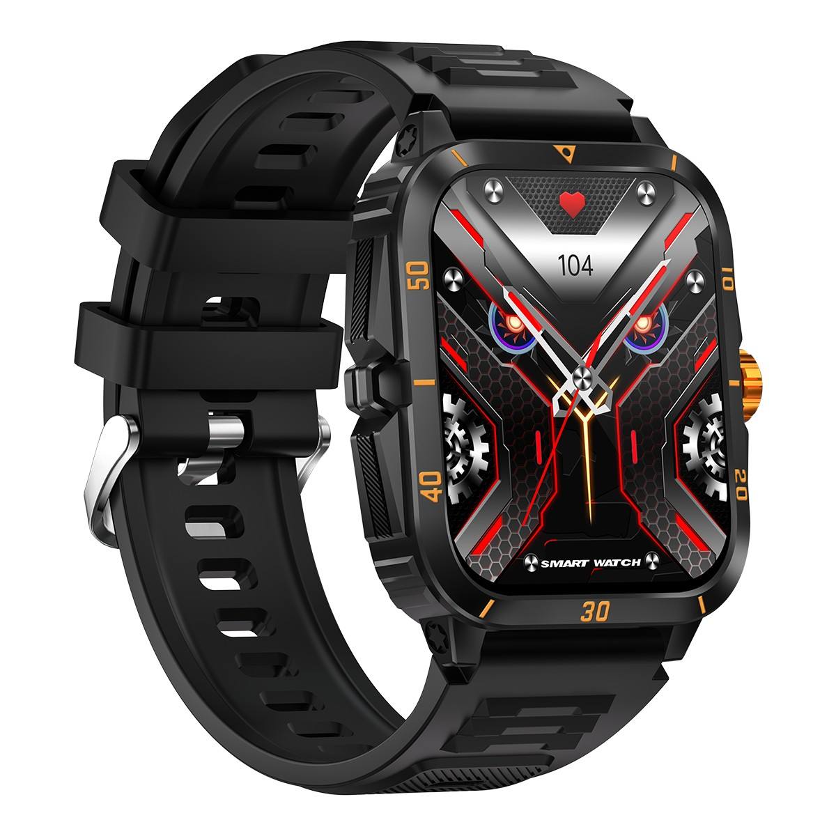 KT71 Outdoor Sports Smart Watch 2026 1.96 Inch HD Screen BT Call Fitness Tracker Voice Assistant Smart Watch for Men